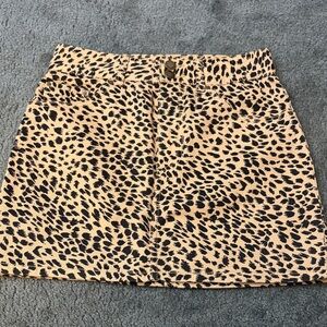 Billabong Cream Mini Skirt with Black Spot Print